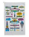 San Diego Neighborhood Signs Tea Towel