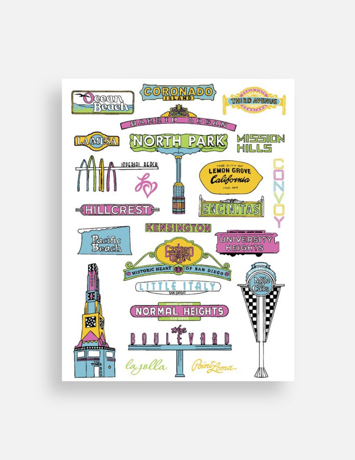 San Diego Signs Postcard